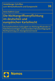 Die Nichtangriffsverpflichtung im deutschen und europäischen Kartellrecht