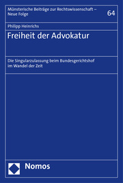 Freiheit der Advokatur - Cover