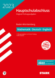 STARK Original-Prüfungsaufgaben Hauptschulabschluss 2023 - Mathematik, Deutsch, Englisch 9. Klasse - Baden-Württemberg