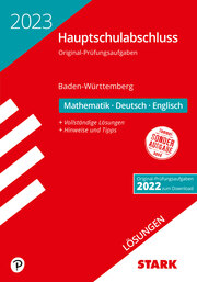STARK Lösungen zu Original-Prüfungsaufgaben Hauptschulabschluss 2023 - Mathematik, Deutsch, Englisch 9. Klasse - Baden-Württemberg