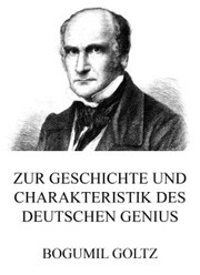 Zur Geschichte und Charakteristik des deutschen Genius - Cover