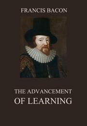 The Advancement of Learning - Cover
