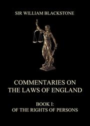 Commentaries on the Laws of England - Cover