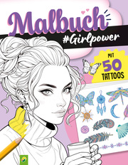 Malbuch Girlpower mit 50 Tattoos - Cover