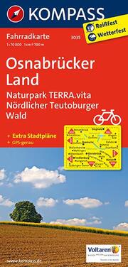 KOMPASS Fahrradkarte Osnabrücker Land, Naturpark TERRA.vita, Nördlicher Teutoburger Wald