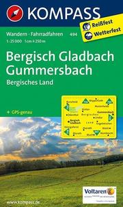 KOMPASS Wanderkarte Bergisch-Gladbach - Gummersbach - Bergisches Land