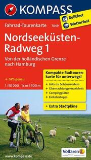 Fahrrad-Tourenkarte Nordseeküstenradweg 1, Von der holländischen Grenze nach Hamburg