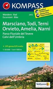KOMPASS Wanderkarte Marsciano - Todi - Terni - Orvieto - Amelia - Narni
