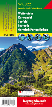 WK 322, Wetterstein - Karwendel - Seefeld - Leutasch - Garmisch Partenkirchen, Wanderkarte 1:50.000