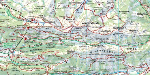 WK 364 Bregenzerwald, Wanderkarte 1:50.000 - Abbildung 1