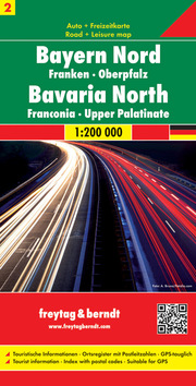 Bayern Nord - Franken - Oberpfalz, Autokarte 1:200.000