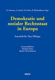 Demokratie und sozialer Rechtsstaat in Europa - Cover