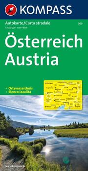 KOMPASS Autokarte Österreich 1:600.000