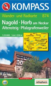 KOMPASS Wanderkarte Nagold - Horb am Neckar - Altensteig - Pfalzgrafenweiler