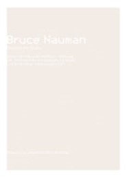 Bruce Nauman - Cover