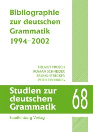 Bibliographie zur deutschen Grammatik. 1994-2002 - Cover
