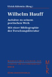 Wilhelm Hauff.Aufsätze zu seinem poetischen Werk - Cover