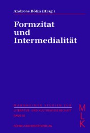 Formzitat und Intermedialität - Cover