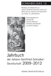 Jahrbuch der Johann-Gottfried-Schnabel-Gesellschaft 2009-2012