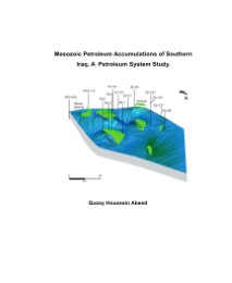 Mesozoic Petroleum Accumulations of Southern Iraq.A Petroleum System Study