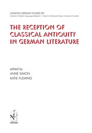 The Reception of Classical Antiquity in German Literature - Cover