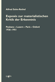 Frühe Exposés zur materialistischen Kritik der Erkenntnis - Cover