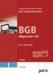 juris Praxiskommentar BGB Gesamtausgabe / Allgemeiner Teil - Cover