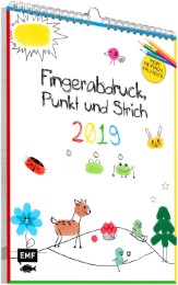 Fingerabdruck, Punkt und Strich 2019 - Mein Mitmachkalender - Cover
