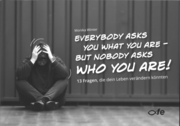 Everybody asks you what you are - but nobody asks who you are - Cover