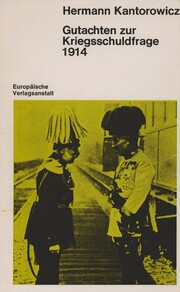 Gutachten zur Kriegsschuldfrage 1914 - Cover