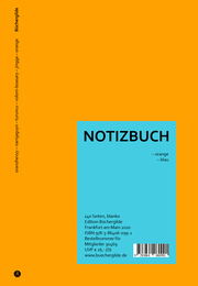 Wende-Notizbuch orange-blau