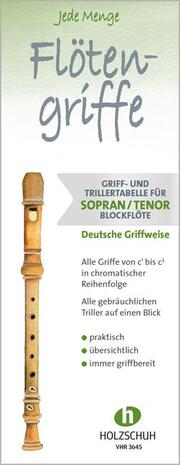 Jede Menge Flötengriffe - Sopran- und Tenorblockflöte (Deutsche Griffweise) - Cover