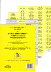 DürckheimRegister® BGB im Steuerrecht MIT STICHWORTEN - Cover
