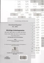 Dürckheim-Griffregister Nr. 2061 Arbeitsgesetze