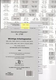 DürckheimRegister Nr. 2788 ARBEITSGESETZE (ArbR, dtv-Verlag), Stichworte