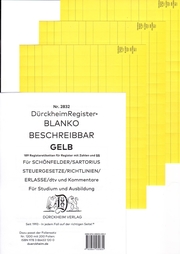 Dürckheim-Register Nr. 2832 BLANKO-GELB beschreibbar für deine Gesetze