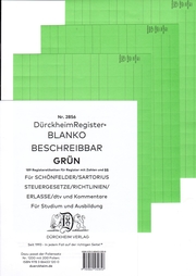 Dürckheim-Register Nr. 2856 BLANKO-GRÜN beschreibbar für deine Gesetze