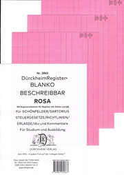 Dürckheim-Register Nr. 2863 BLANKO-ROSA beschreibbar für deine Gesetze