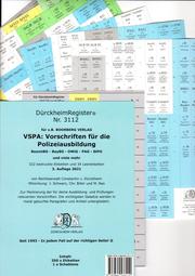 DürckheimRegister 3112 - für z.B. Boorberg Verlag VSPA: Vorschriften für die Polizeiausbildung