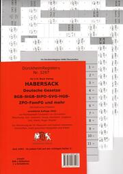 DürckheimRegister® Nr. 3297 Habersack Deutsche Gesetze C.H. Beck Verlag - Cover