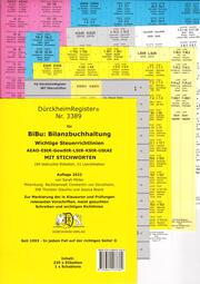DürckheimRegister Nr. 3389 BiBu-Bilanzbuchhaltung für SteuerRichtlinien mit Stichworten