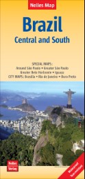 Nelles Map Landkarte Brasilien - Mitte und Süden