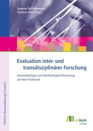 Evaluation inter- und transdisziplinärer Forschung - Cover