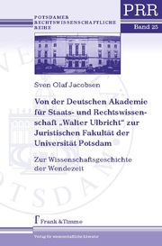 Von der Deutschen Akademie für Staats- und Rechtswissenschaft 'Walter Ulbricht' - Cover
