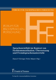 Sprachenvielfalt im Kontext von Fachkommunikation, Übersetzung und Fremdsprachenunterricht - Cover
