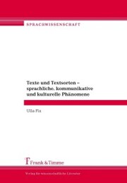 Texte und Textsorten - sprachliche, kommunikative und kulturelle Phänomene - Cover