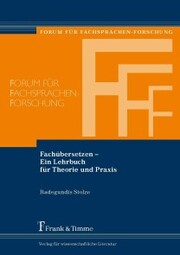 Fachübersetzen - Ein Lehrbuch für Theorie und Praxis - Cover