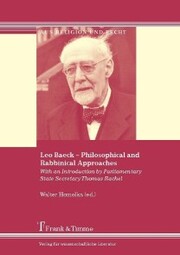 Leo Baeck - Philosophical and Rabbinical Approaches - Cover
