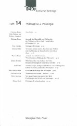 Text. Kritische Beiträge / Philosophie & Philologie - Cover