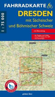 Fahrradkarte Dresden mit sächsischer und böhmischer Schweiz - Cover